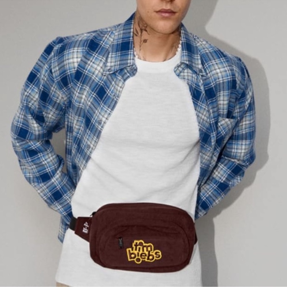 Justin Bieber x Tim Hortons Collab Tim Biebs Fanny Pack Brown Corduroy B… - Picture 2 of 16
